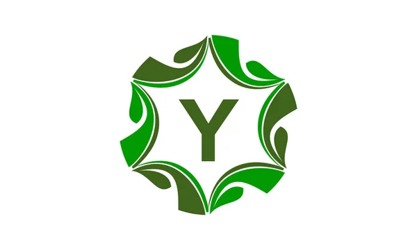 Zöld projekt Solution Center kezdeti Y — Stock Vector