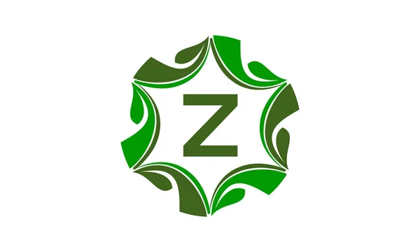 Green Project Solution Center Initial Z — Stock Vector