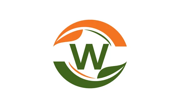 Centro de solução de projeto verde inicial W —  Vetores de Stock