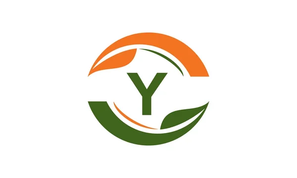 Green Project Solution Center Inicial Y — Vector de stock