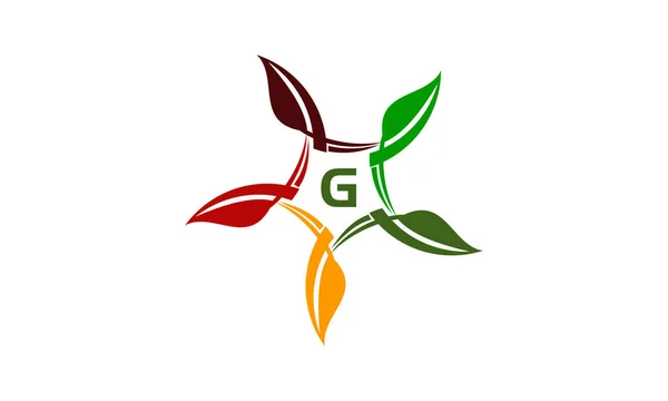 Centro de solução de projeto verde inicial G — Vetor de Stock