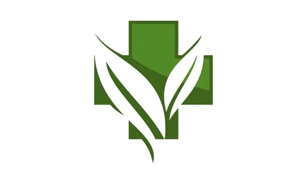 Mediale pflanzliche Logo-Design-Vorlage-Vektor — Stockvektor