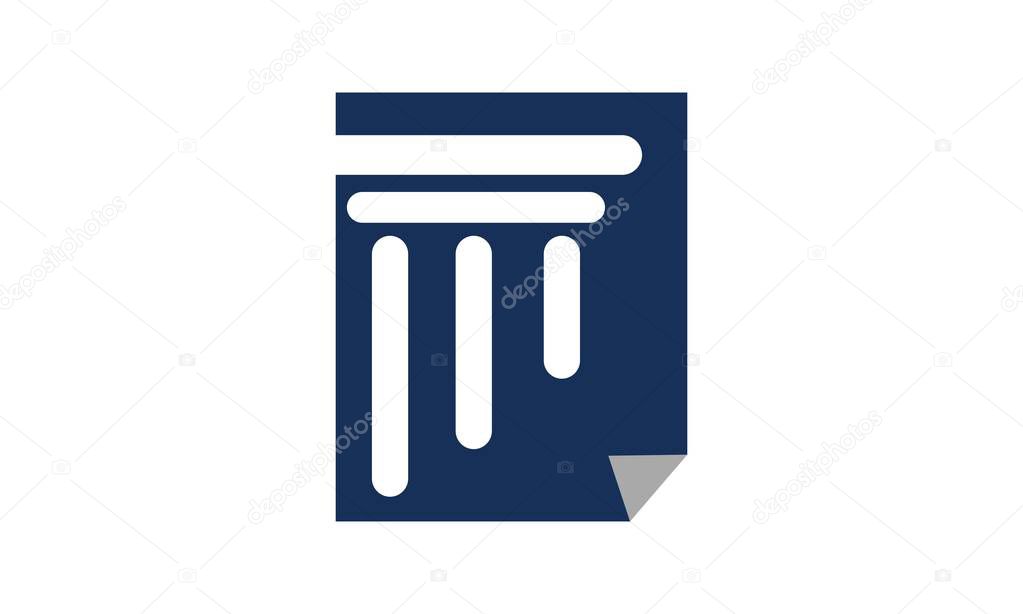 Legal Document Logo Design Template Vector