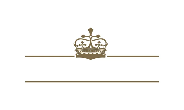 Kroon Logo ontwerp sjabloon Vector — Stockvector