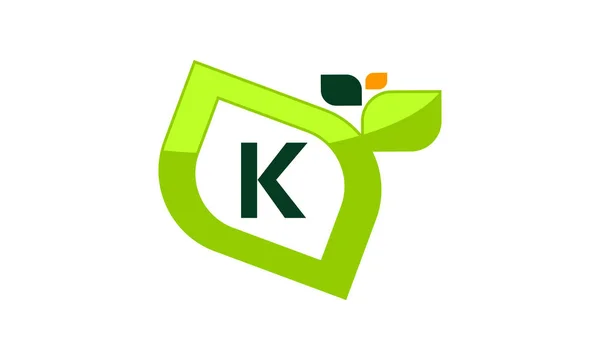 叶初始 K 标志设计模板向量 — 图库矢量图片