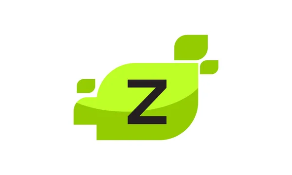 Hoja inicial Z Logo Diseño Plantilla Vector — Vector de stock