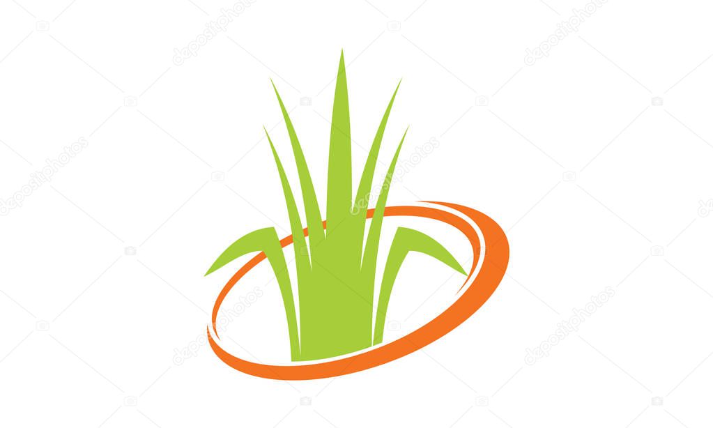 Lawn Mower Service Logo Design Template Vector