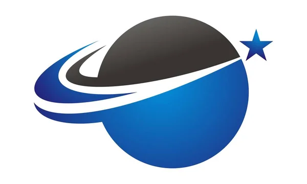 Vector de plantilla de diseño de logotipo de solución global — Vector de stock