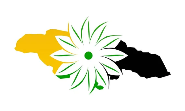 Jamaica Flower Logo Plantilla de diseño Vector — Archivo Imágenes Vectoriales