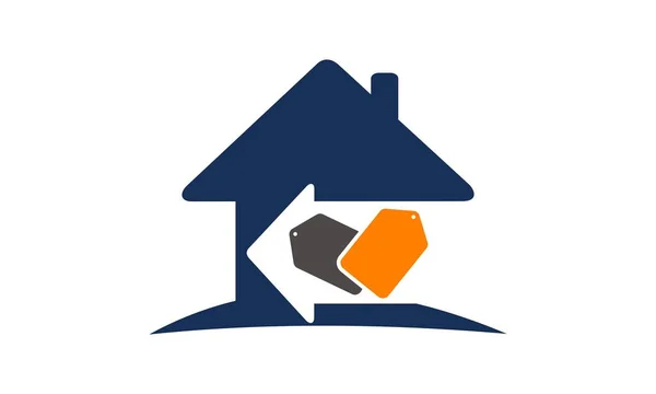 Modèle de conception de logo de livraison à domicile vecteur — Image vectorielle
