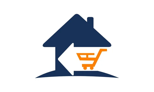 Home consegna Logo Design Vettore modello — Vettoriale Stock