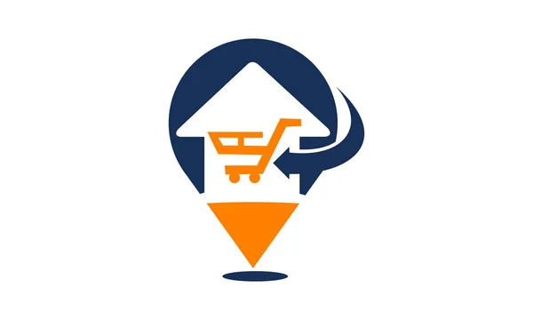 Home consegna Logo Design Vettore modello — Vettoriale Stock