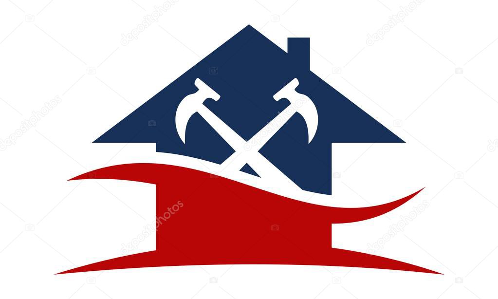 Home Repair Construction Logo Design Template Vector