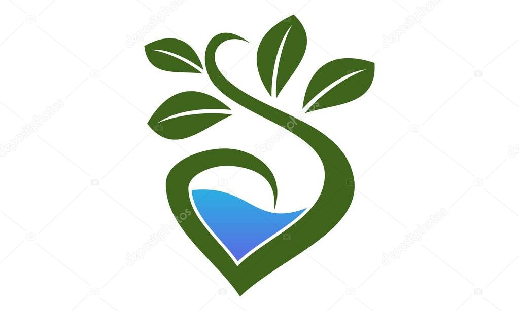 Hydroponic and Organics Logo Design Template Vector