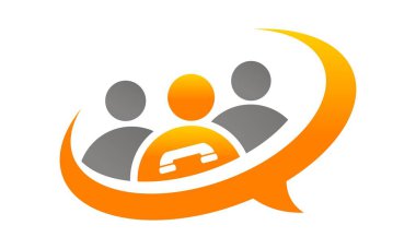 Çağrı Merkezi Logo tasarım şablonu vektör