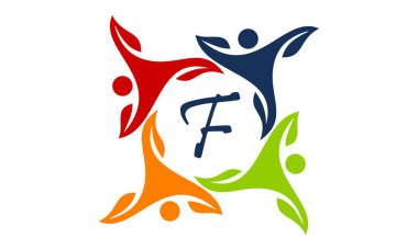 Yaprak insanlar sağlık birlikte harf F