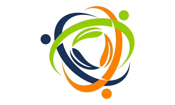 Modèle de conception de logo de vie de santé vecteur — Image vectorielle