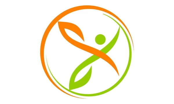 Modèle de conception de logo de vie de santé vecteur — Image vectorielle