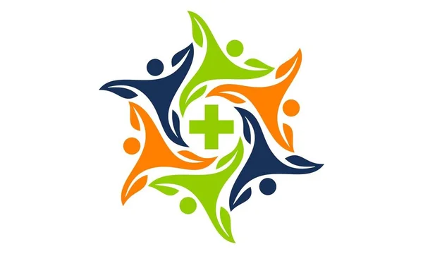 Egészségügyi együtt Logo Design sablonok vektoros — Stock Vector
