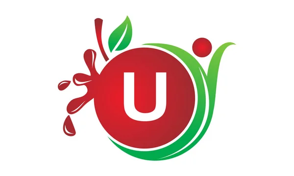 Υγεία χυμό φρούτων Αρχική U — Διανυσματικό Αρχείο