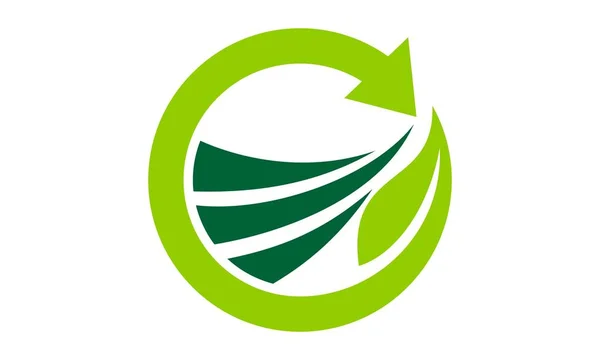 녹색 프로젝트 로고 디자인 서식 파일 벡터 — 스톡 벡터