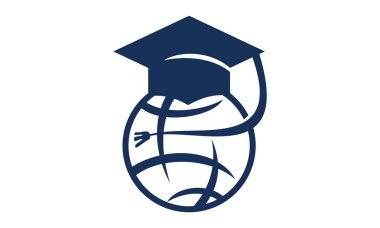 Uluslararası Eğitim Logo tasarım şablonu vektör