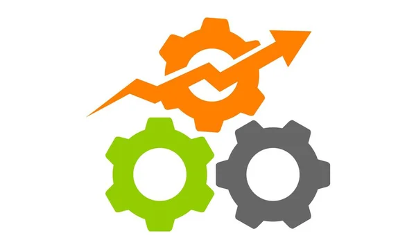 Velocidade Engrenagem Logo Design Modelo Vector — Vetor de Stock
