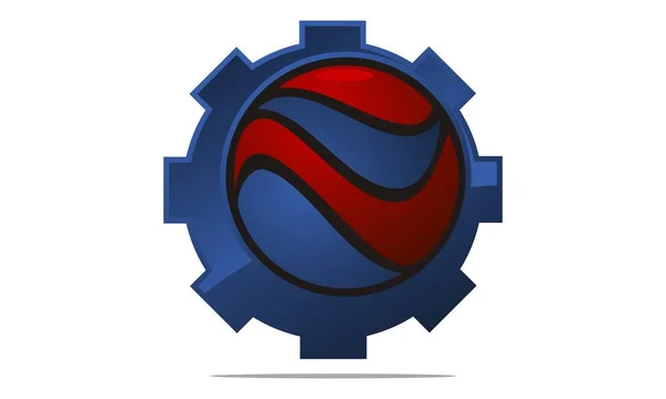 GEAR Logo Design Template Vektor — Stockvektor