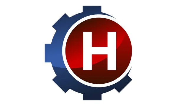 Ícone de engrenagem Carta H —  Vetores de Stock