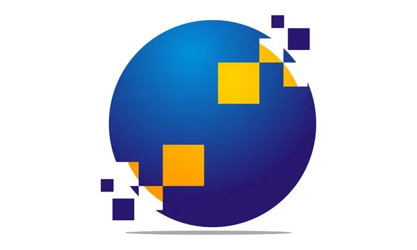 Digitale oplossingen Logo ontwerp sjabloon Vector — Stockvector
