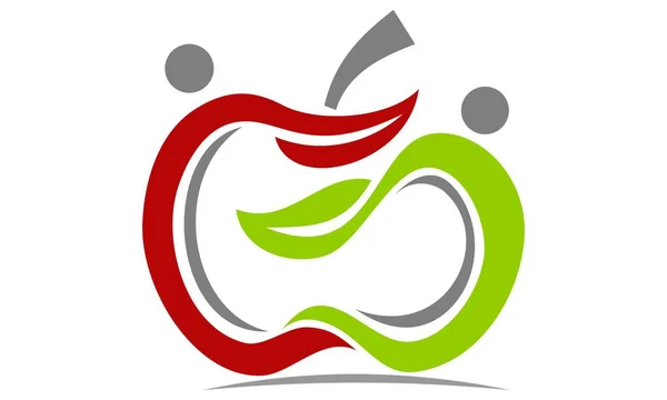 Vector de plantilla de diseño de logotipo de alimentos saludables — Vector de stock