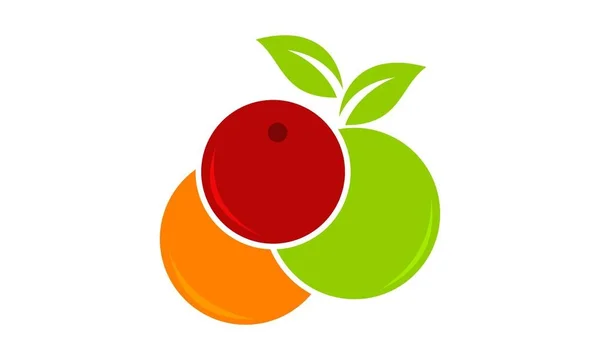 Frukt Mix Logo Design mall vektor — Stock vektor