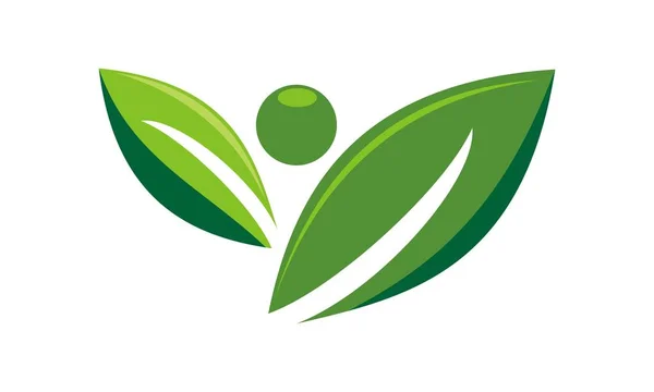Vida Saudável Logo Design Template Vector — Vetor de Stock
