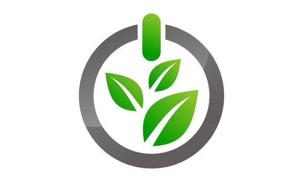 Digital ekologi Logo Design mall vektor — Stock vektor