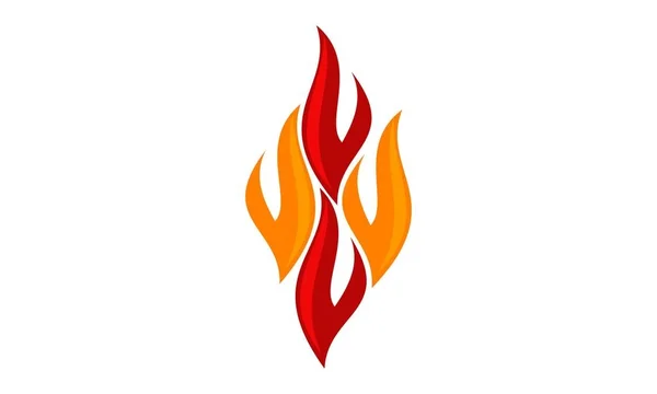 Tűz logó tervezési sablon vektor — Stock Vector