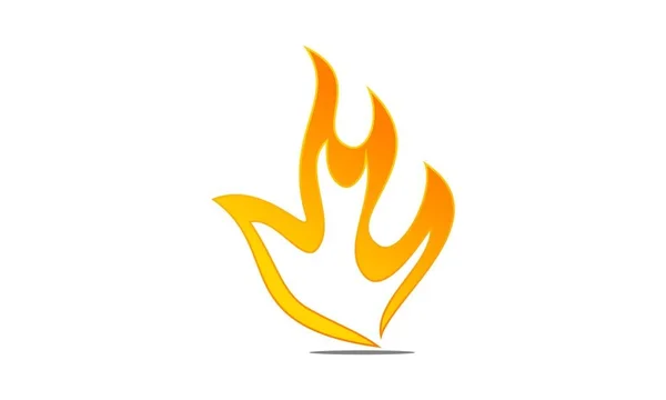 Tűz logó tervezési sablon vektor — Stock Vector