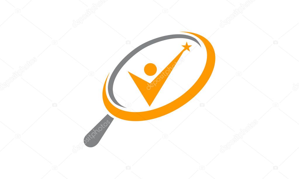 Search Job Success Logo Design Template Vector