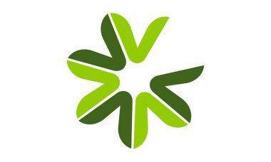 Çiçek şablon amblem