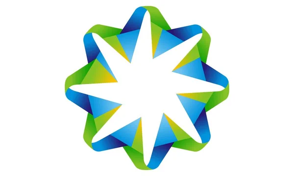Virág szalag logóval — Stock Vector