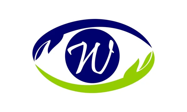 Eye Care Solutions bokstaven W — Stock vektor