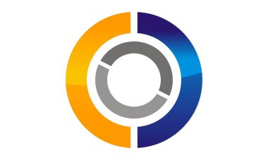 Dinamik döndürme Logo tasarım şablonu vektör