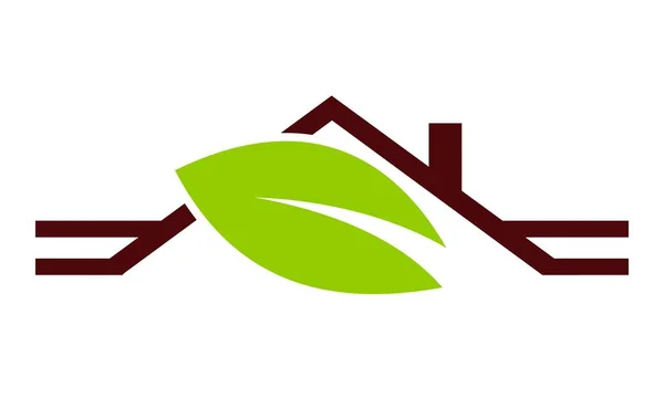 Eco Home tető — Stock Vector