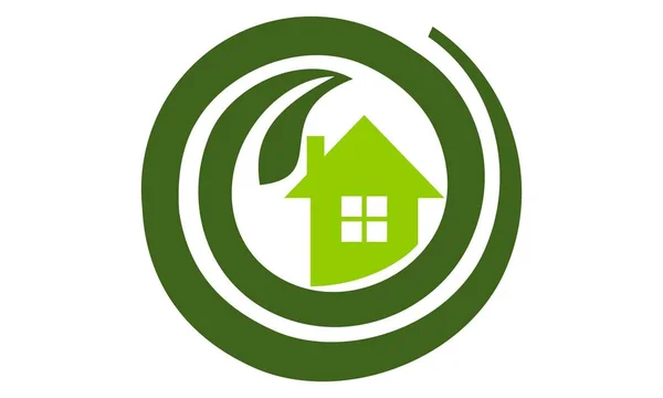 Eko ev Logo tasarım şablonu vektör — Stok Vektör