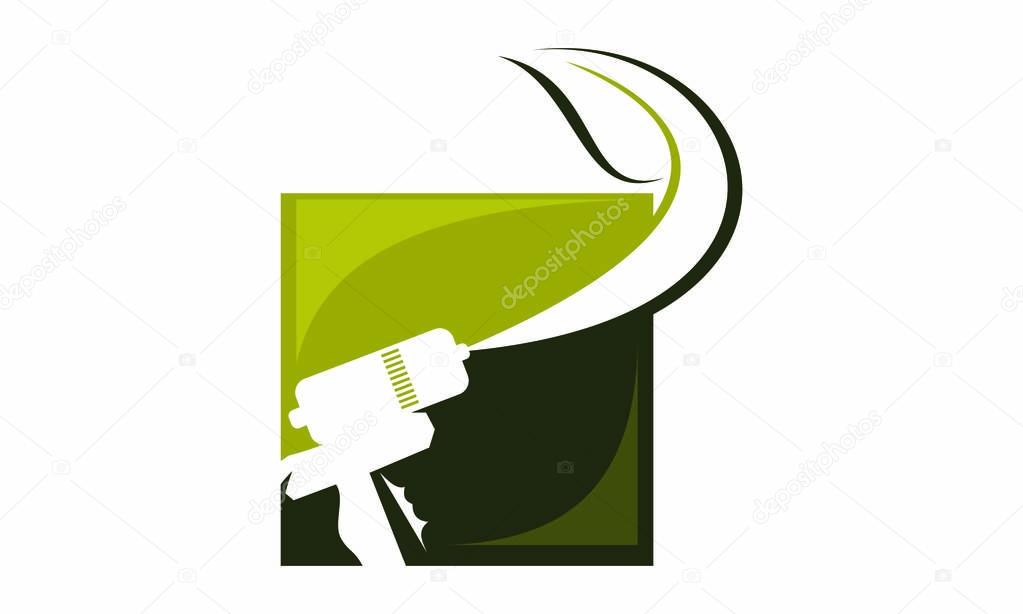 Foam Gun Insulation Logo Design Template Vector