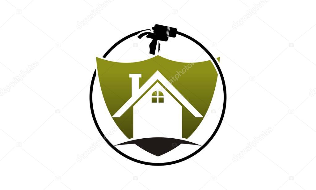 Eco Home Insulation Logo Design Template Vector