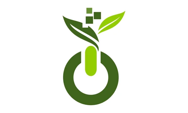 Cyfrowy ekologia Logo szablon wektor — Wektor stockowy