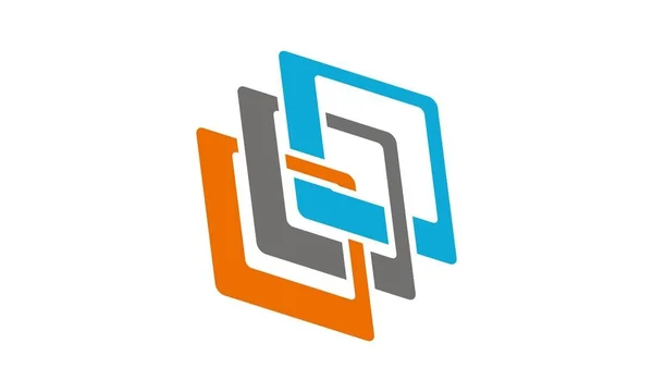 Ланцюгові з'єднання Логотип Дизайн Шаблон Вектор — стоковий вектор