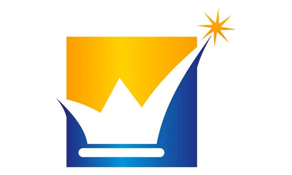 Succes kroon Logo ontwerp sjabloon Vector — Stockvector