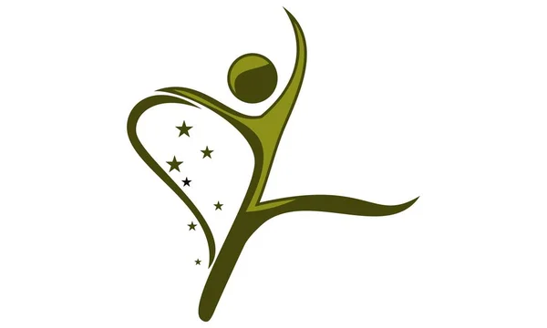 Танець Рух Логотип Дизайн Шаблон Вектор — стоковий вектор