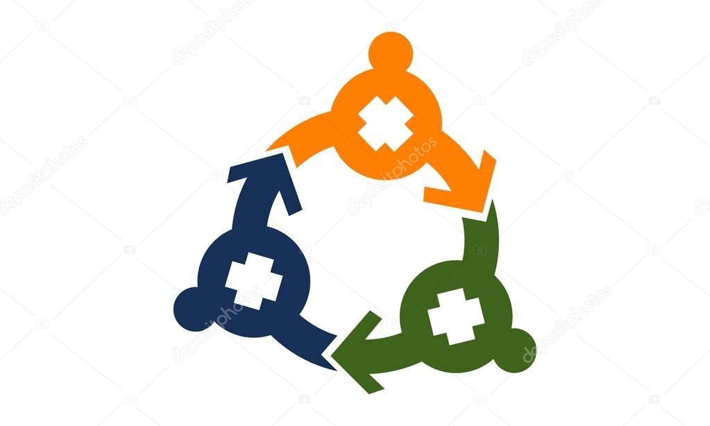 Continuum Health Care Logo Design Template Vector
